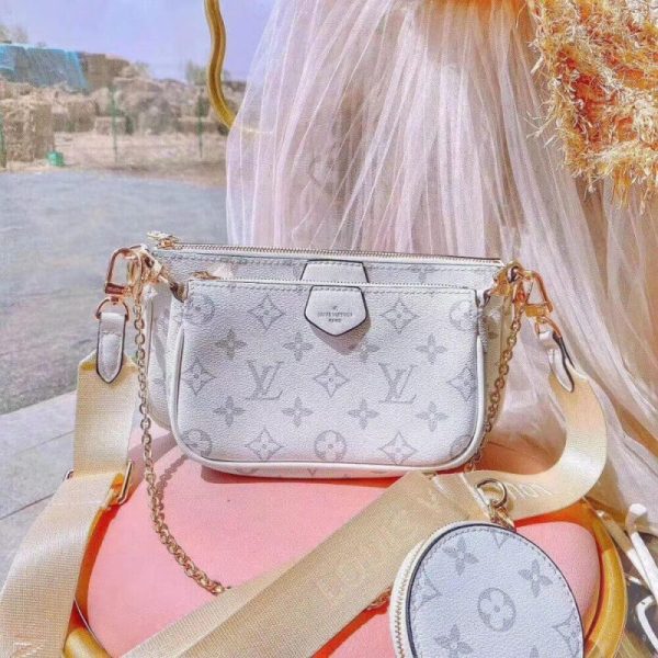 Replica LV Monogram Multi Pochette Accessoires in White - Image 2
