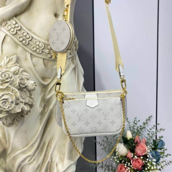 Replica LV Monogram Multi Pochette Accessoires in White - Image 3