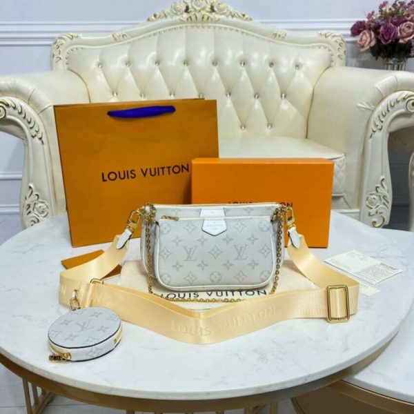 Replica LV Monogram Multi Pochette Accessoires in White - Image 5