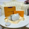 Best Replicas Bags - Replica LV Monogram Multi Pochette Accessoires in White Shop For Best Louis Vuitton LV Replica Bags With Cheap Price