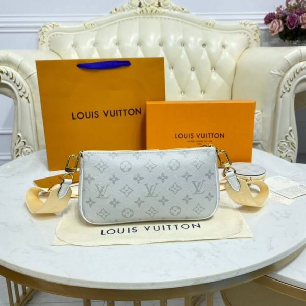 Replica LV Monogram Multi Pochette Accessoires in White - Image 7