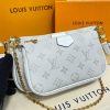 Best Replicas Bags - Replica LV Monogram Multi Pochette Accessoires in White Shop For Best Louis Vuitton LV Replica Bags With Cheap Price