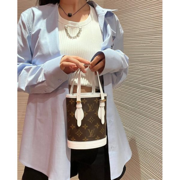 Replica LV Monogram Nano Bucket Bag M81489 - Image 3