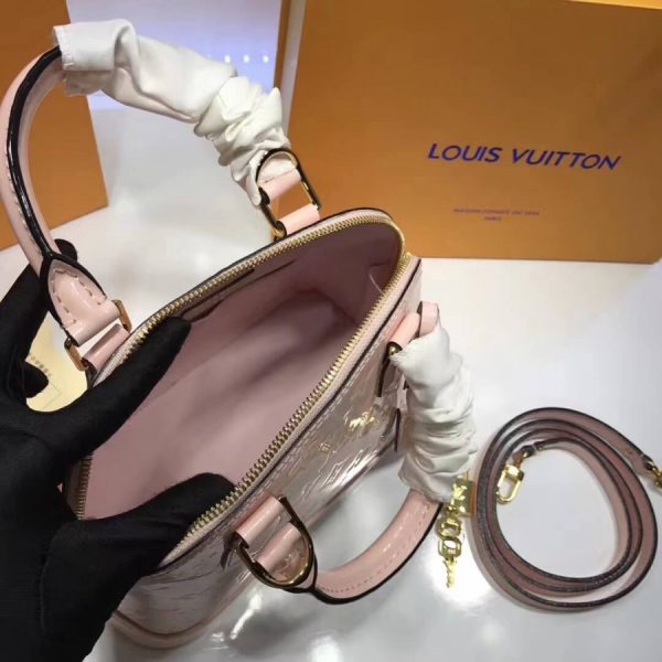 Replica Louis Vuitton Monogram Vernis Alma BB Handbag - Image 9