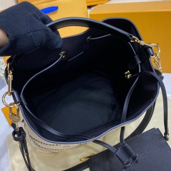 Replica LV Neonoe MM M46023 Creme Beige/Black Bag - Image 15