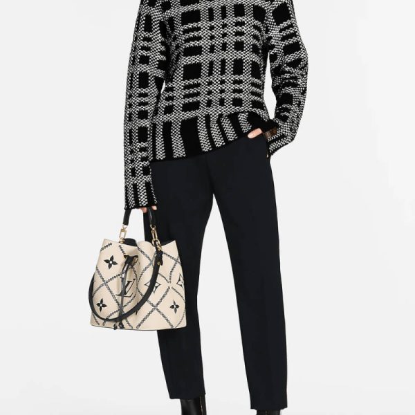 Replica LV Neonoe MM M46023 Creme Beige/Black Bag - Image 3