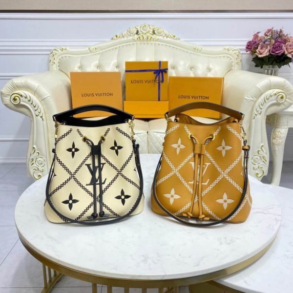 Replica LV Neonoe MM M46023 Creme Beige/Black Bag - Image 21