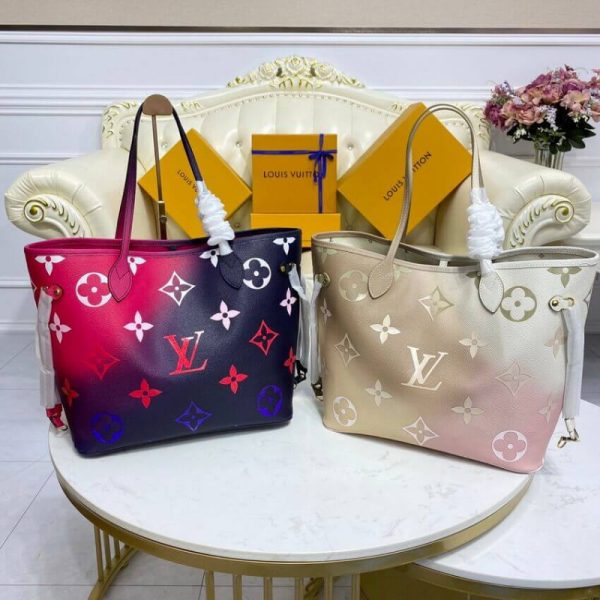 LV Neverfull MM Replica - Midnight Fuchsia M20511 - Image 12