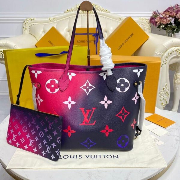 LV Neverfull MM Replica - Midnight Fuchsia M20511 - Image 3