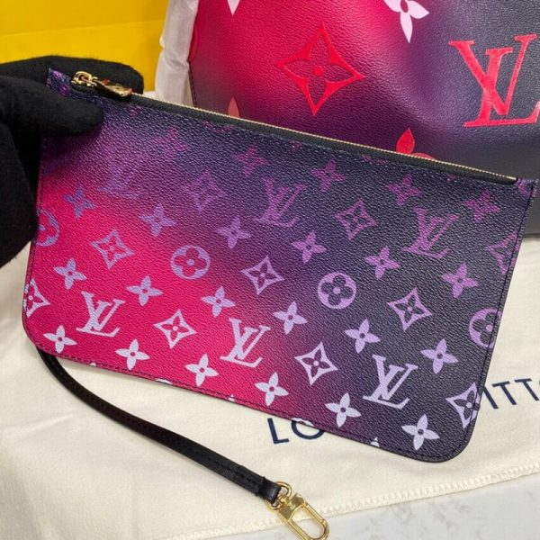 LV Neverfull MM Replica - Midnight Fuchsia M20511 - Image 8
