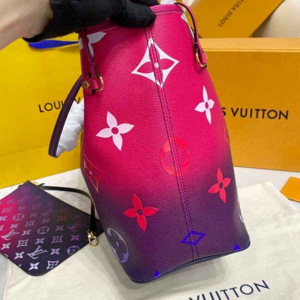 LV Neverfull MM Replica - Midnight Fuchsia M20511 - Image 9