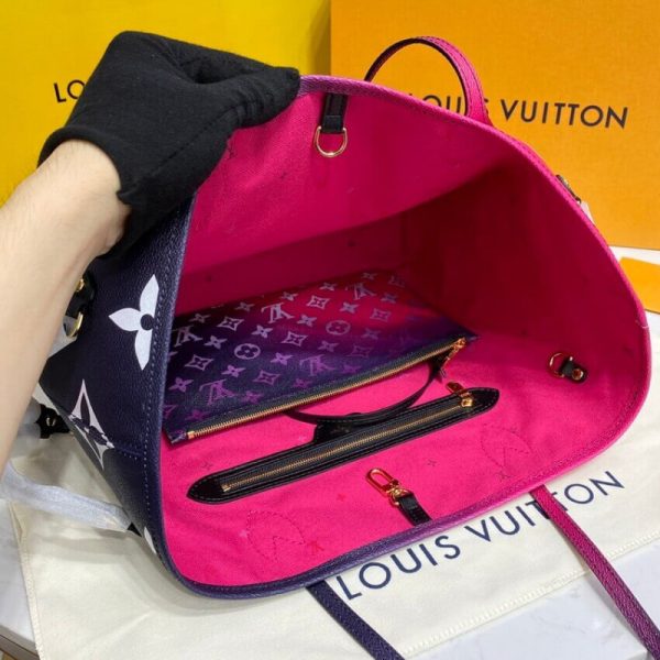 LV Neverfull MM Replica - Midnight Fuchsia M20511 - Image 10