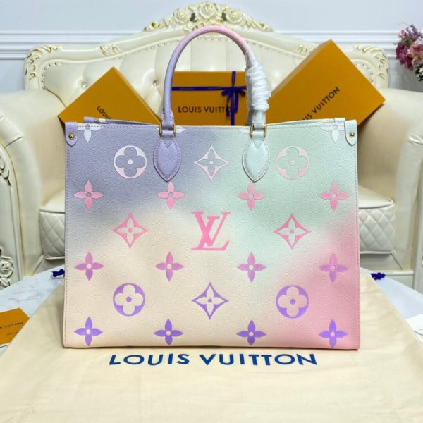Replica LV Onthego GM M46076 Sunrise Pastel Tote Bag - Image 4