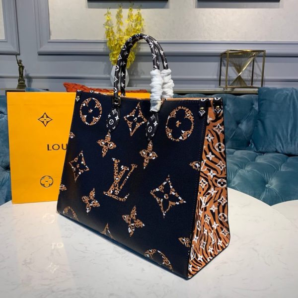 Replica Louis Vuitton Onthego Black Caramel M44674 Bag - Image 3