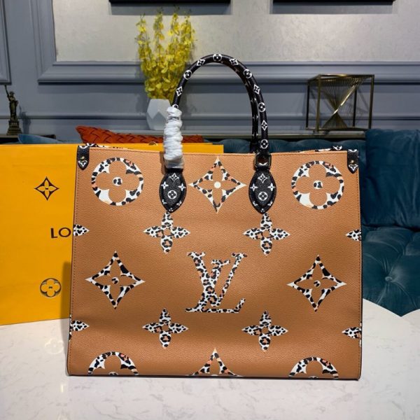 Replica Louis Vuitton Onthego Black Caramel M44674 Bag - Image 4