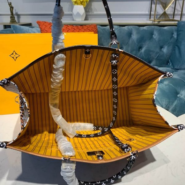 Replica Louis Vuitton Onthego Black Caramel M44674 Bag - Image 10