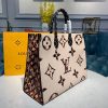 Best Replicas Bags - Replica LV Onthego Ivory/Havana Tote Bag M44675 Shop For Best Louis Vuitton LV Replica Bags With Cheap Price