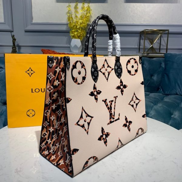Replica LV Onthego Ivory/Havana Tote Bag M44675 - Image 3