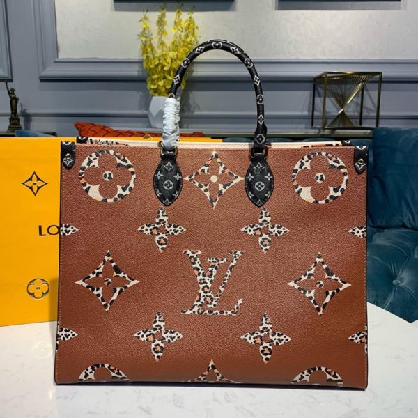Replica LV Onthego Ivory/Havana Tote Bag M44675 - Image 4