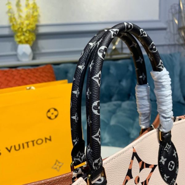 Replica LV Onthego Ivory/Havana Tote Bag M44675 - Image 7
