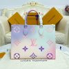 Best Replicas Bags - Louis Vuitton Replica Onthego Mm Sunrise Pastel Bag M20510 Shop For Best Louis Vuitton LV Replica Bags With Cheap Price