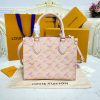 Best Replicas Bags - Replica LV Onthego PM M46168 Pink Handbag Shop For Best Louis Vuitton LV Replica Bags With Cheap Price