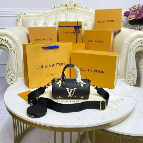 Replica Louis Vuitton Papillon Bb M45980 Black/Beige Handbag - Image 3
