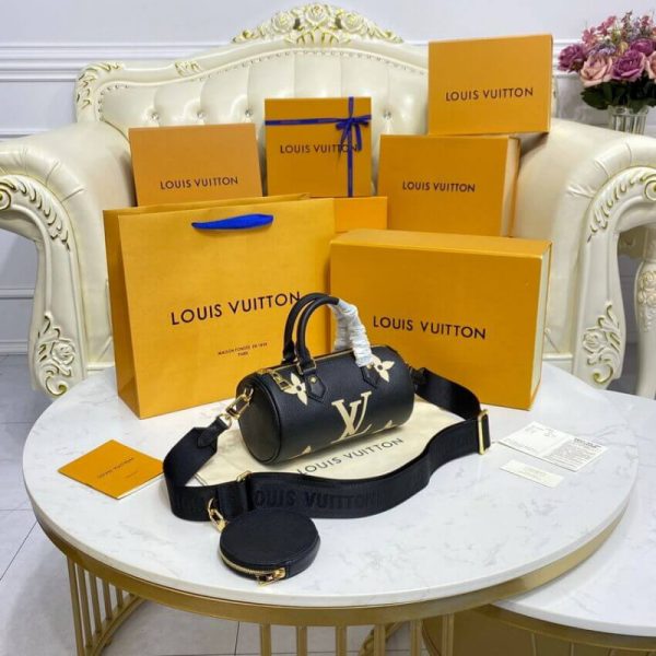 Replica Louis Vuitton Papillon Bb M45980 Black/Beige Handbag - Image 4