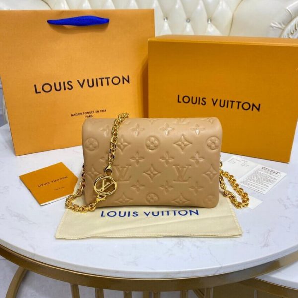 Replica LV Pochette Coussin M80818 in Camel Brown - Image 5