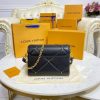 Best Replicas Bags - Louis Vuitton Sheepskin Leather Twist MM Black Replica Shop For Best Louis Vuitton LV Replica Bags With Cheap Price