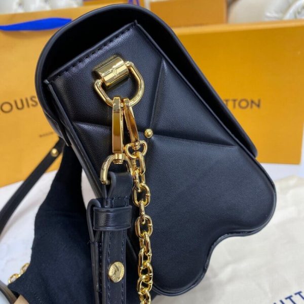 Louis Vuitton Sheepskin Leather Twist MM Black Replica - Image 9