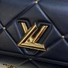 Best Replicas Bags - Louis Vuitton Sheepskin Leather Twist MM Black Replica Shop For Best Louis Vuitton LV Replica Bags With Cheap Price