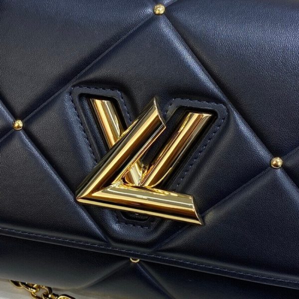 Louis Vuitton Sheepskin Leather Twist MM Black Replica - Image 10