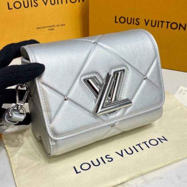 Replica Louis Vuitton Twist PM M59031 Argent Sheepskin Leather - Image 8