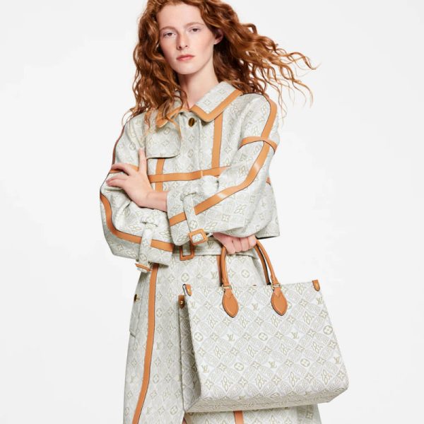 Replica LV Onthego MM Jacquard Bag M59614 Since 1854 - Image 2