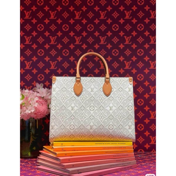 Replica LV Onthego MM Jacquard Bag M59614 Since 1854 - Image 3