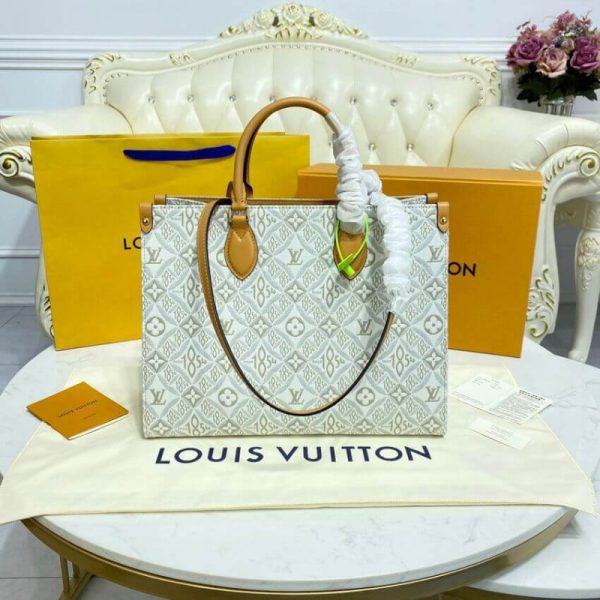 Replica LV Onthego MM Jacquard Bag M59614 Since 1854 - Image 5