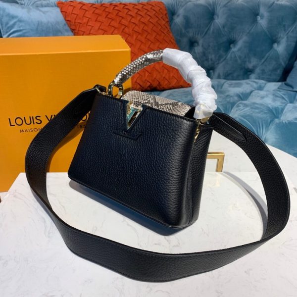 Replica LV Capucines Mini in Taurillon & Python Leather N97075 - Image 2