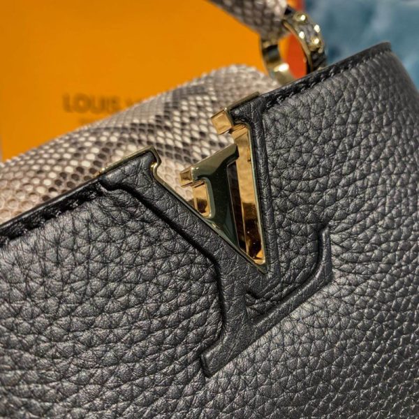 Replica LV Capucines Mini in Taurillon & Python Leather N97075 - Image 4