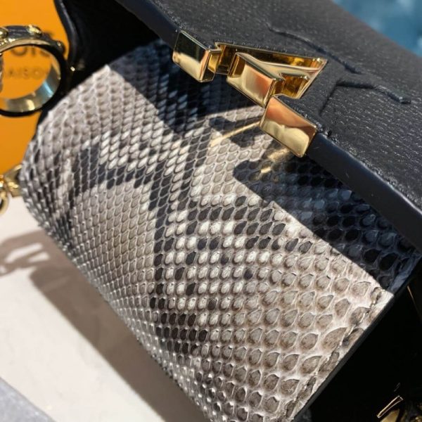 Replica LV Capucines Mini in Taurillon & Python Leather N97075 - Image 5