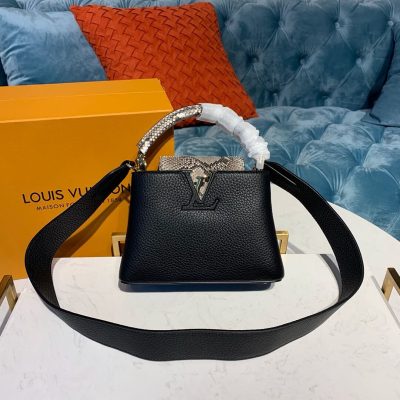 Replica LV Capucines Mini in Taurillon & Python Leather N97075