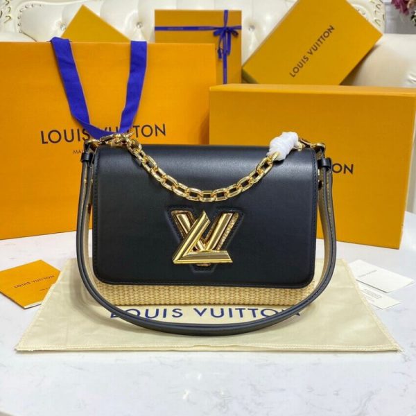 Replica Louis Vuitton Twist MM Black M57647 Bag - Image 3