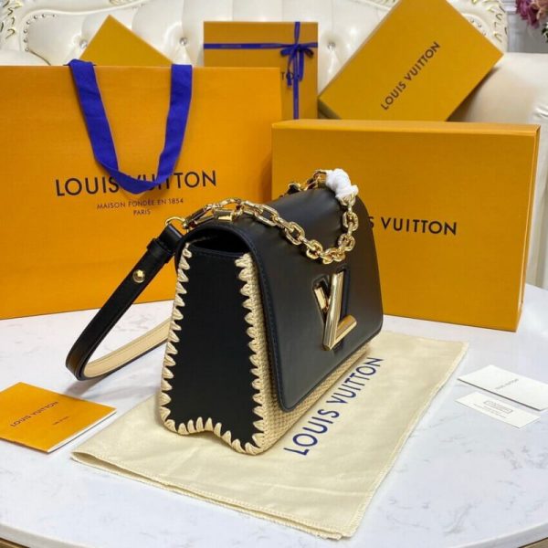 Replica Louis Vuitton Twist MM Black M57647 Bag - Image 4