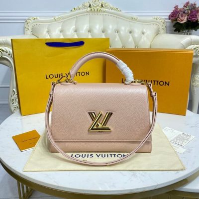 Replica LV Twist One Handle MM Champagne Métallise Bag