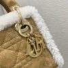 Best Replicas Bags - Replica Mini Lady Dior Camel Shearling Bag M0505 Shop For Best Louis Vuitton LV Replica Bags With Cheap Price