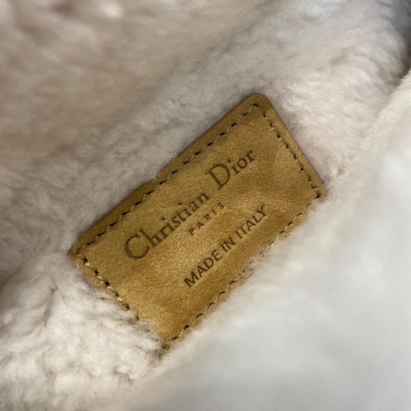 Replica Mini Lady Dior Camel Shearling Bag M0505 - Image 10
