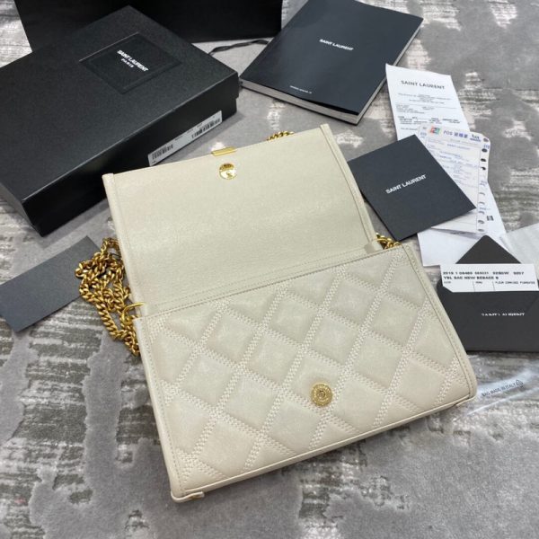 Saint Laurent Becky Quilted Lambskin Chain Wallet Replica - Image 14