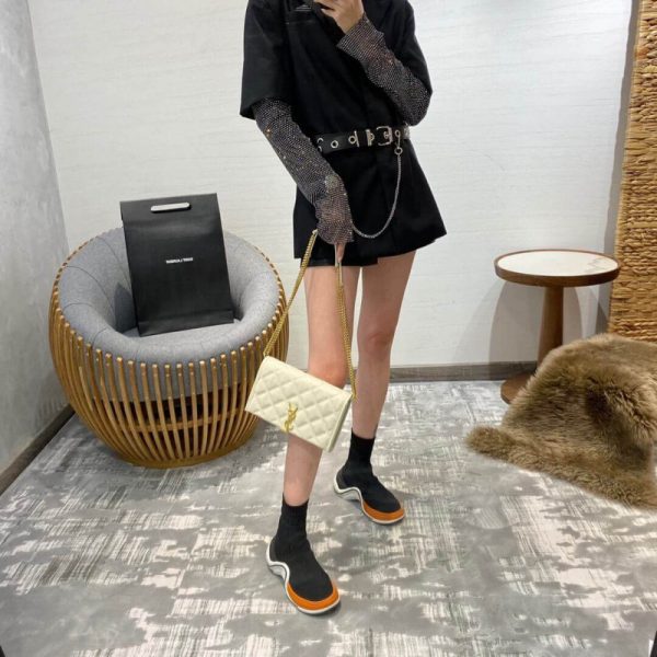 Saint Laurent Becky Quilted Lambskin Chain Wallet Replica - Image 4