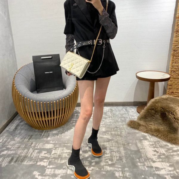 Saint Laurent Becky Quilted Lambskin Chain Wallet Replica - Image 6