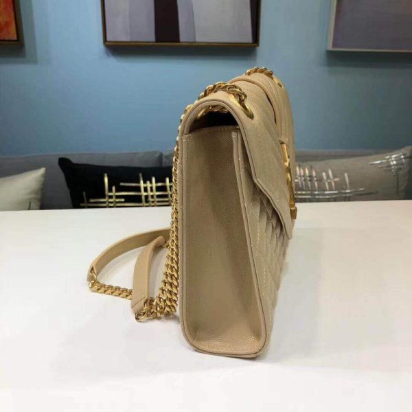 Saint Laurent Grain Leather Envelope Medium Replica Bag - Image 2